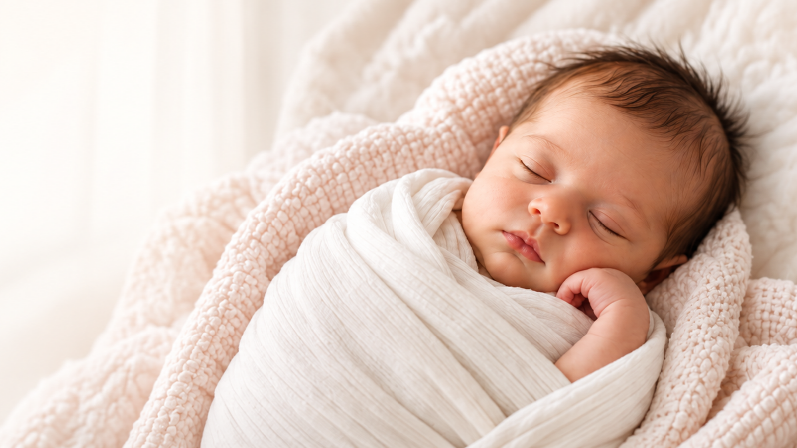 Newborn sleeping peacefully