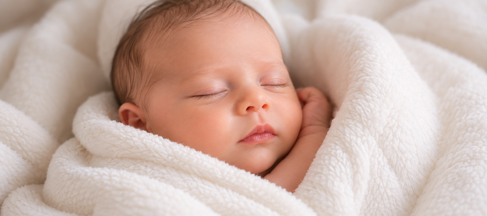 Newborn sleeping in a crib