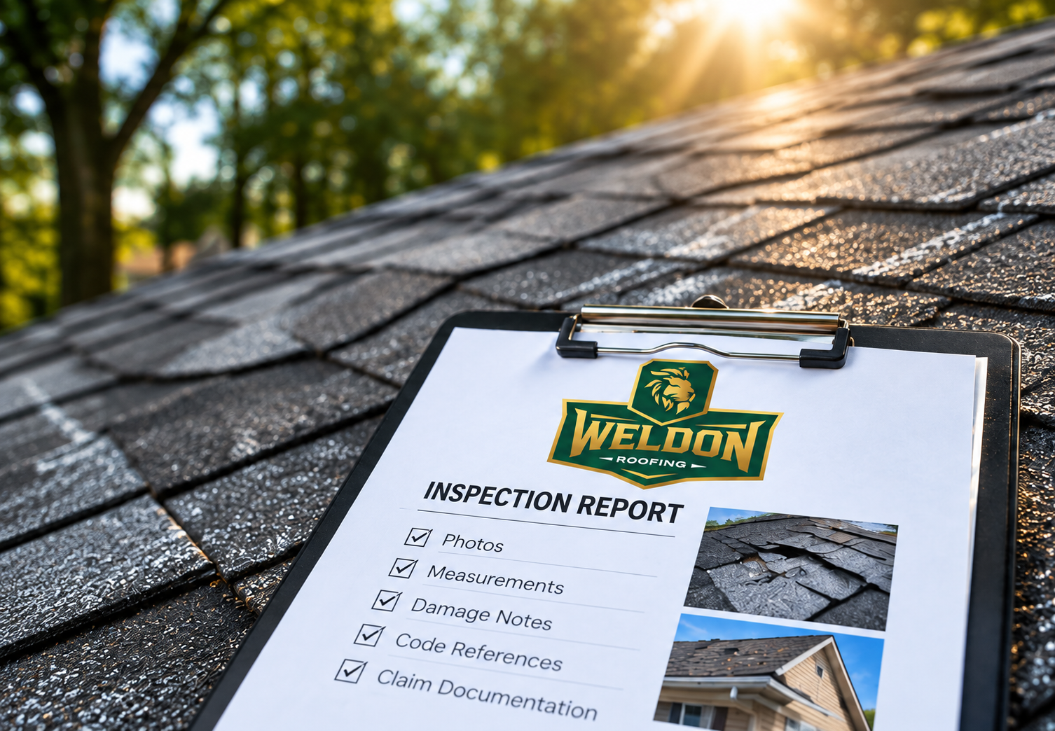 Roof inspection and storm damage